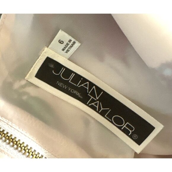 Julian Taylor NY Womens Dress Sz 6 Floral‎ A-Line Dress With Belt, Pockets Scoop - Picture 5 of 7